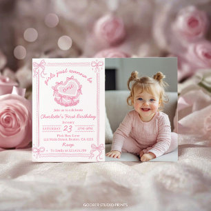 Girls Just Wanna Be One Birthday Invitation