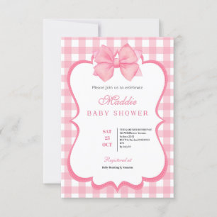 Girls Just Wanna Be One Pink Bow 1st Birthday Invitation