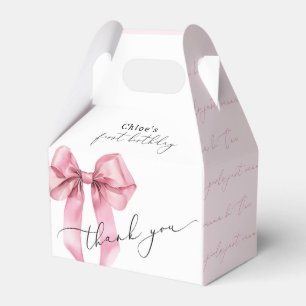 Girls just wanna be One Pink Bow Birthday Favour Box
