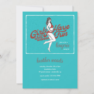 Girls Just Wanna Have Fun Bridal Shower  Invitation