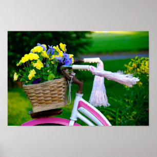 Girls Just Wanna Have Fun, Pink Girls Bicycle Poster