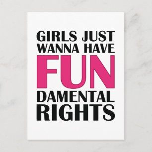 Girls Just Wanna Have Fun Postcard