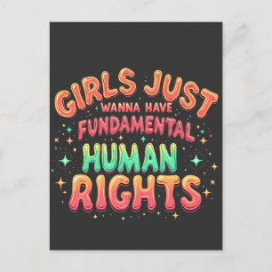 Girls just wanna have fundamental human Equality Holiday Postcard