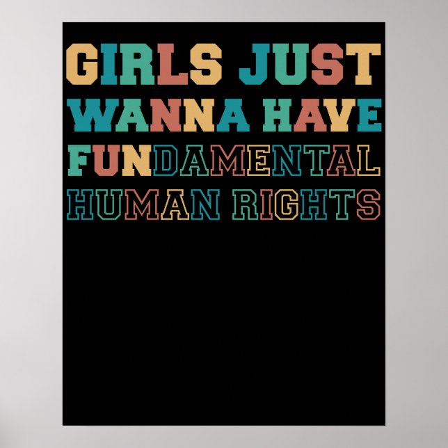 Girls Just Wanna Have Fundamental Rights Poster (Front)