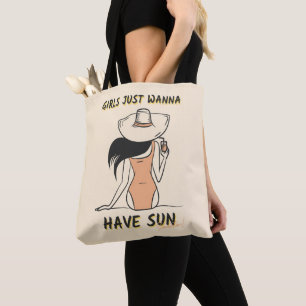 Girls Just Wanna Have Sun – Chic Summer Vacation Tote Bag