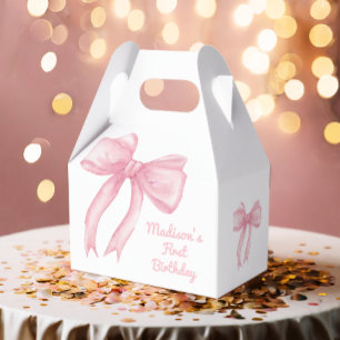Girls Just Wanne Be One Pink Bow Coquette Birthday Favour Box