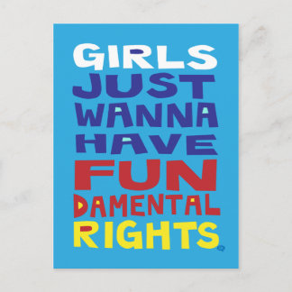 Girls Just Want FUNdamental Rights Postcard