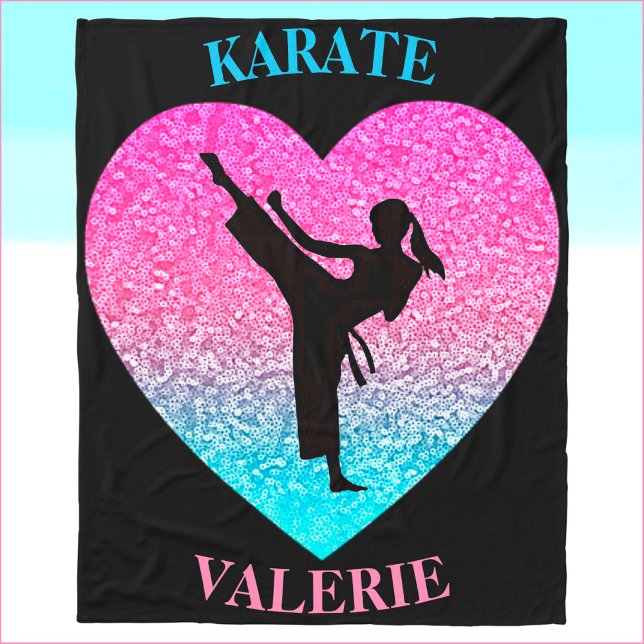 Girls Karate Fleece Blanket (Creator Uploaded)
