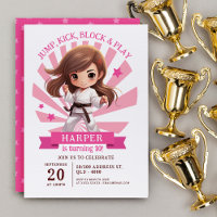 Girl's Karate Martial Arts Birthday Party
