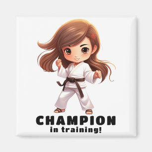 Girls Karate Martial Arts T Shirt  Magnet