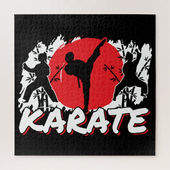 Girls Karate - Patriotic Japan Japanese Theme Jigsaw Puzzle (Vertical)