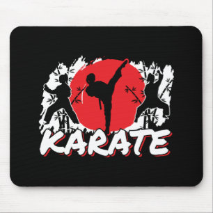 Girls Karate - Patriotic Japan Japanese Theme Mouse Pad