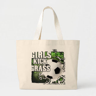 Girls Kick Grass Large Tote Bag