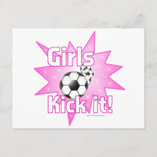Girls Kick it Postcard