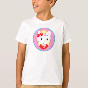 Girls Kids KittyT-Shirt T-Shirt