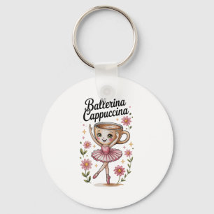 Girls Kids Meme Italian Brainrot Ballerina Cappucc Key Ring