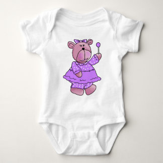 Girls Kid's Purple Lollipop Bear Baby Bodysuit