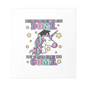 Girls Kindergarten Graduation Magical Unicorn T-Sh Notepad