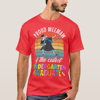Girls Kindergarten Graduation Proud Meemaw Dabbing T-Shirt