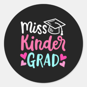 Girls Kindergarten Outfit Last Day Of School 2025  Classic Round Sticker