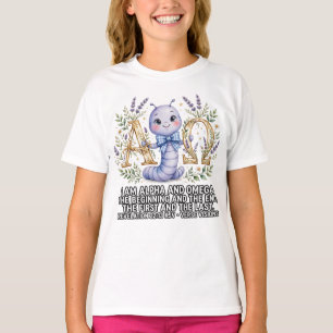 Girls-KJV Bible-Revelation 22:13 Worm Shirt