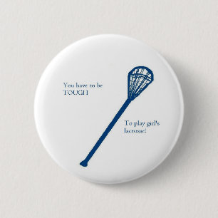 Girls' lacrosse 6 cm round badge