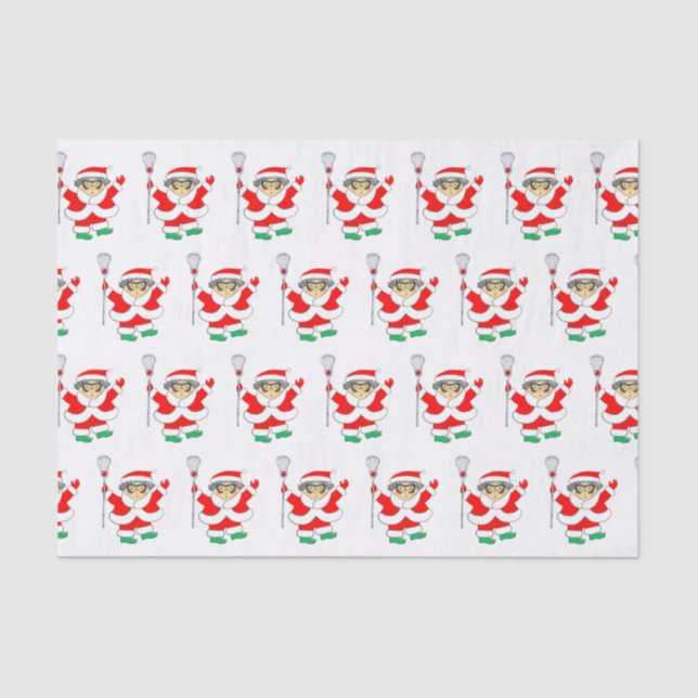 Girls Lacrosse Holiday Gifts Tissue Paper (Front)