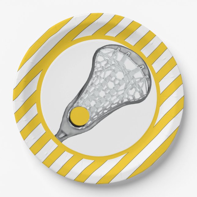 Girls Lacrosse Paper Plate (Front)