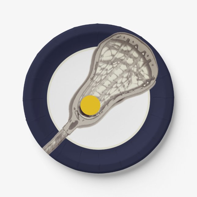 Girls Lacrosse Party Paper Plate (Front)