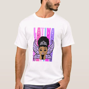 Girls Latina Black Princess Kids Youth Kids Cute A T-Shirt