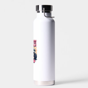 Girls Like Monster Trucks Too Vintage Unicorn Mons Water Bottle