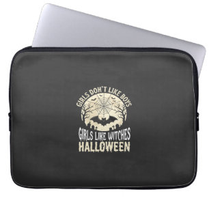 Girls Like Witches Halloween Bat Design_1 Laptop Sleeve