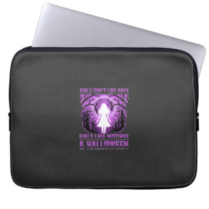 Girls Like Witches Halloween Design Laptop Sleeve