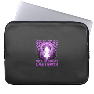 Girls Like Witches Halloween Design Laptop Sleeve
