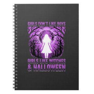 Girls Like Witches Halloween Design Notebook