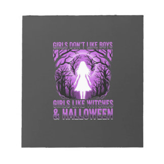 Girls Like Witches Halloween Design Notepad