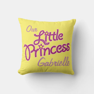 Girls little star princess name & photo pillow