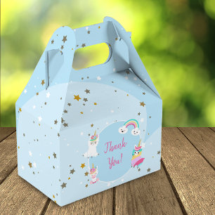 Girls Llamacorn Unicorn Happy Birthday Party Favour Box
