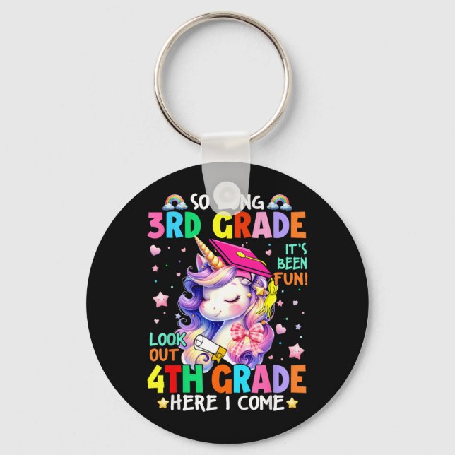 Girls Long 3rd Grade 4th Grade Here Come Key Ring (Front)