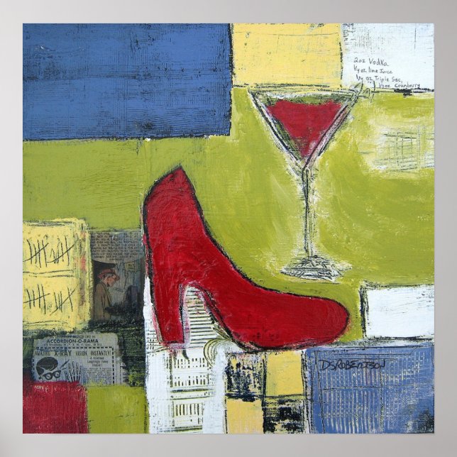 Girls Love Cosmos & Red Shoes by Dan Robertson Poster (Front)