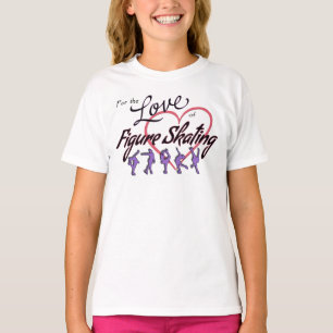 Girls "love figure skating tank top" pink/purple