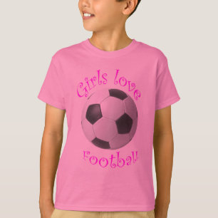 Girls love football art gifts T-Shirt