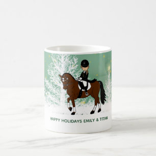 Girls Love Horses - Dressage Rider Personalised Coffee Mug