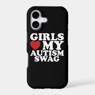 Girls Love My Autism Swag Awareness Heart
