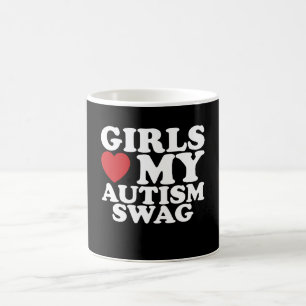 Girls Love My Autism Swag Awareness Heart Coffee Mug