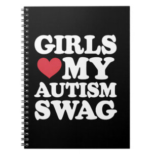 Girls Love My Autism Swag Funny Awareness Notebook