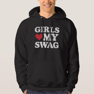 Girls Love My Swag Heart Valentine's Day Hoodie