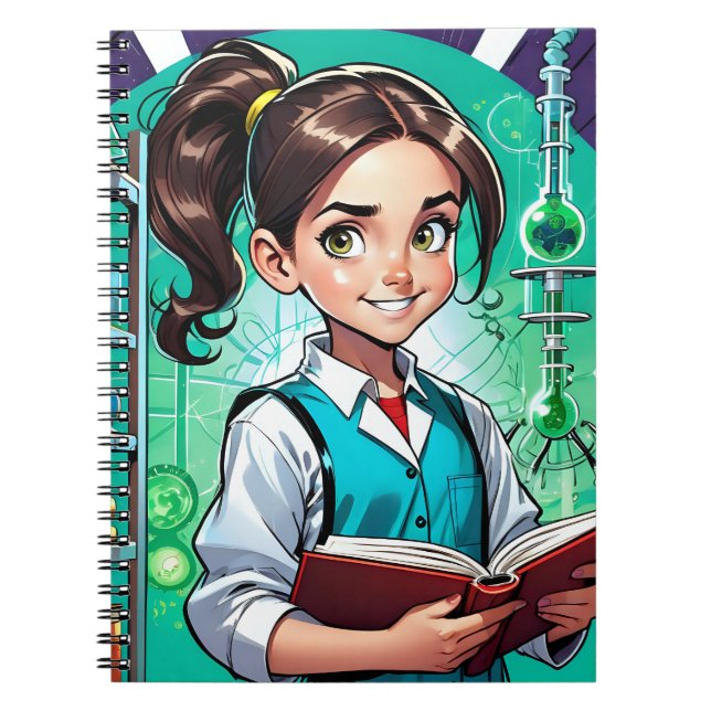 Girls Love Science! Notebook (Front)