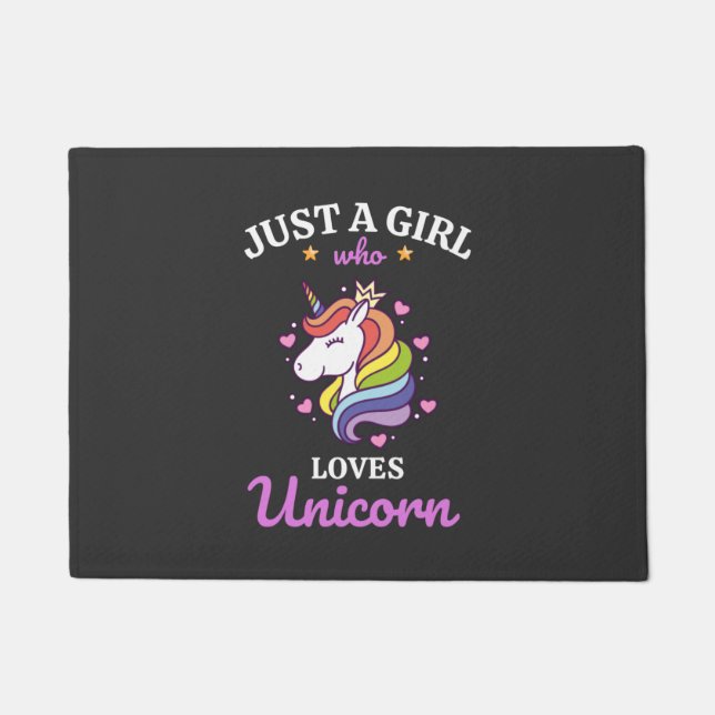 Girls love Unicorn Fan Club  Doormat (Front)