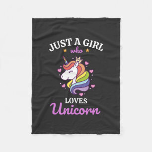 Girls love Unicorn Fan Club Fleece Blanket